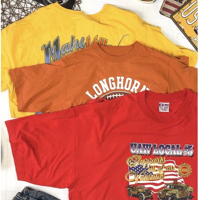 ÁO THUN MỸ UNISEX 2HAND HIỆU & SIÊU PHẨM hình to , Thun Mỹ Trắng Chất Lượng Loại 1