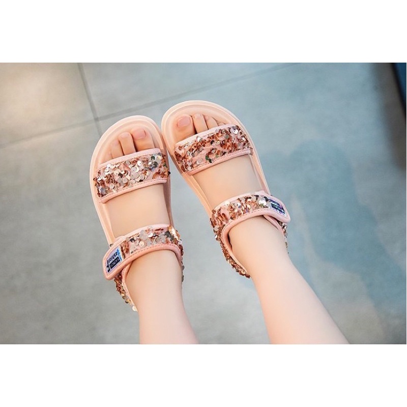 Dép sandal bé gái kim tuyến xinh xắn- HÀNG QUẢNG CHÂU