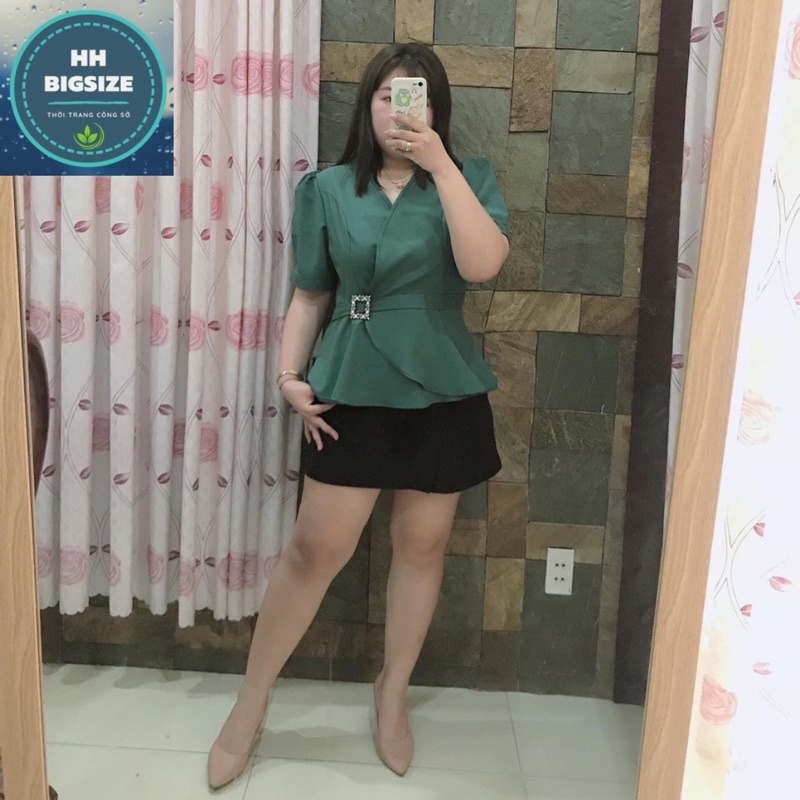 Áo Kiểu Công Sở Nữ Trẻ Trung Có Hai Màu Xanh Và Đen, Thiết Kế Đơn Giản Dễ Mặc Phù Hợp Với Tất Cả Mọi Người