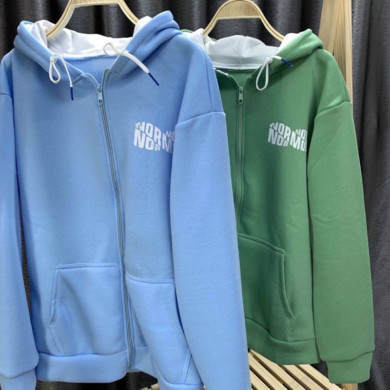 Áo khoác hoodie Chống Rét Cho Nam Nữ Form Rộng in hình Normos Kiểu Unisex có dây kéo Ulzzang 123SHOP | BigBuy360 - bigbuy360.vn