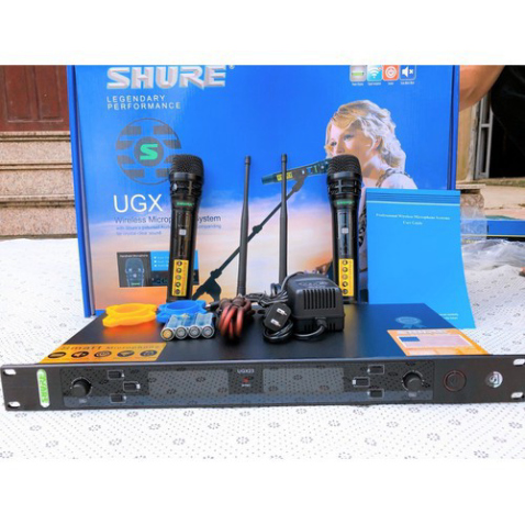 Micro karaoke không dây SHURE UGX 23 với chế độ tự ngắt(MỚI 2021) MICRO KHÔNG DÂY GIÁ RẺ - MÍC KHÔNG DÂY HÁT GIA ĐÌNH -