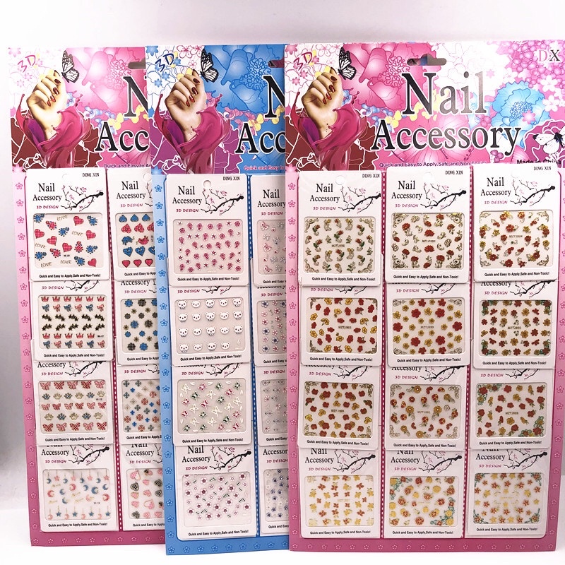 Sỉ 16 Sticker nail móng tay 35k - 1 vỉ