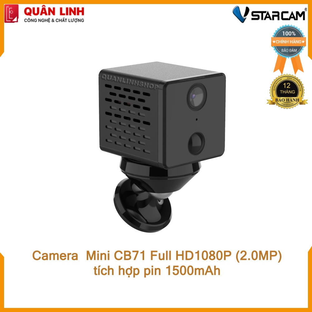 Camera giám sát IP Wifi hồng ngoại Vstarcam CB71 Full HD 1080P 2MP, tích hợp pin 1500mAh