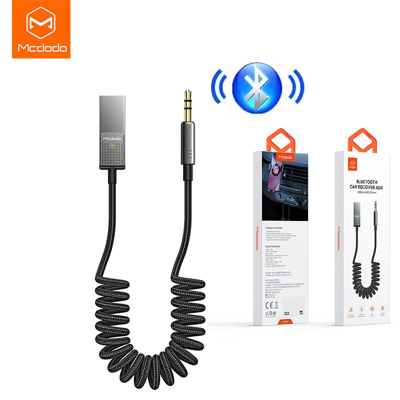 Cáp Điều Hợp Mcdodo Bluetooth V5.1 Usb Không Dây Cho Cổng Nhận Aux 3.5mm Trên Xe Hơi