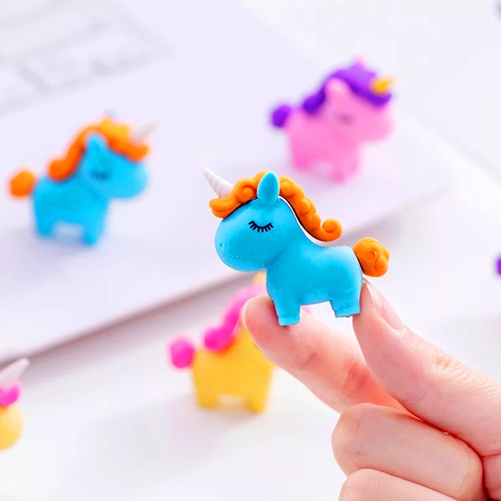 Gôm tẩy hình Unicorn đủ màu sắc sáng tạo chất cao su mềm tẩy sạch giúp bé hứng thú hơn với những giờ học BBShine – H034