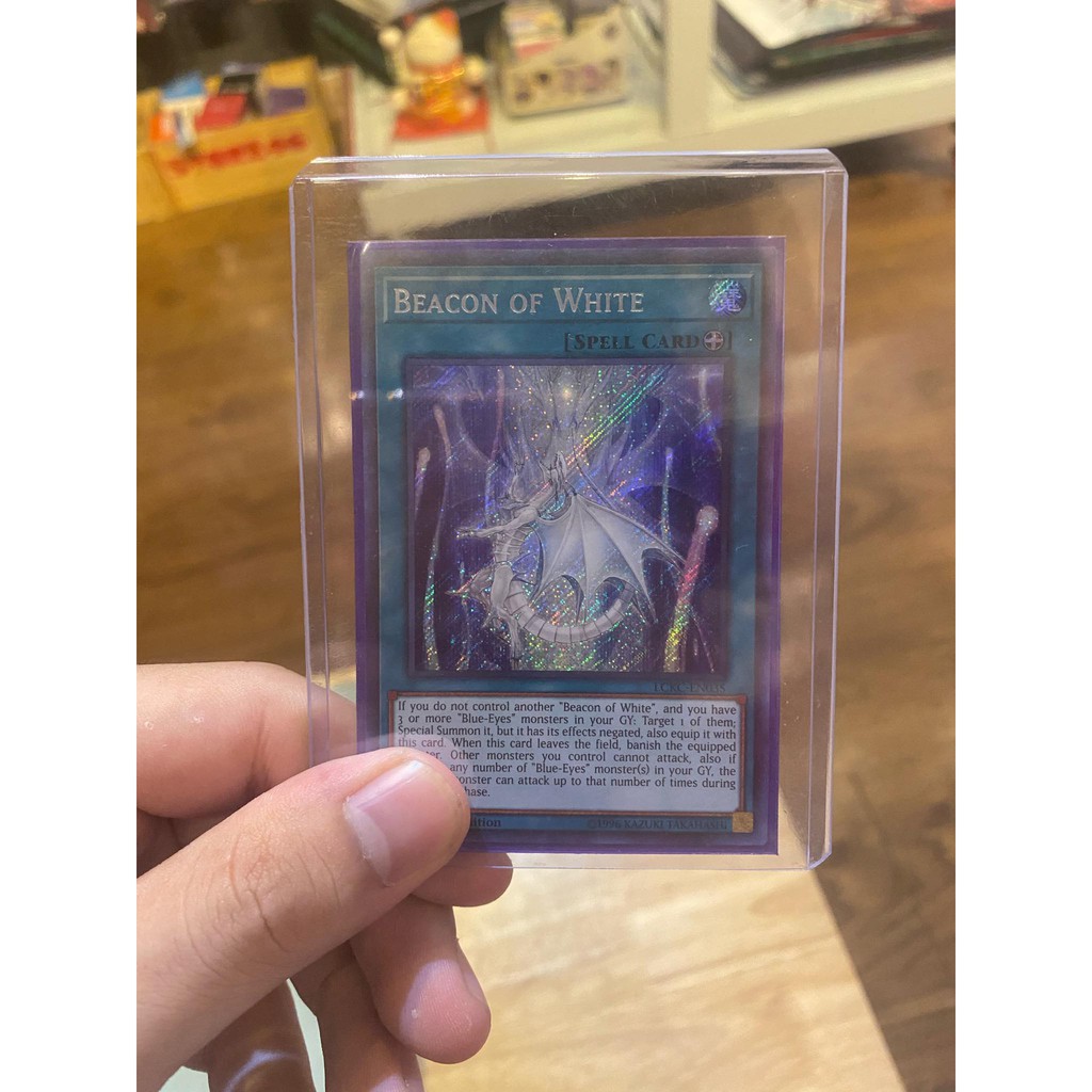 Lá bài thẻ bài Yugioh Beacon Of White – Secret Rare - Tặng bọc bài nhựa bảo quản