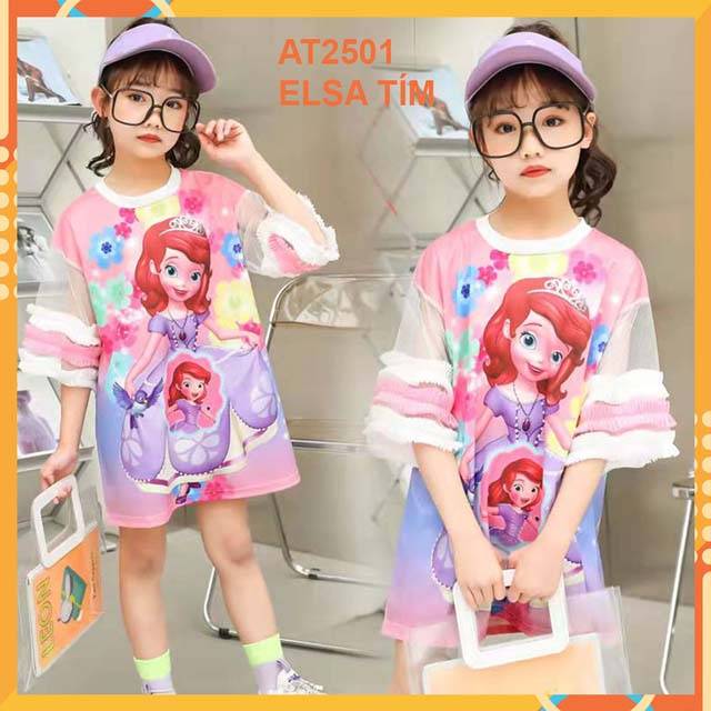 Đầm thun cho bé gái từ 10kg đến 50kg at2501