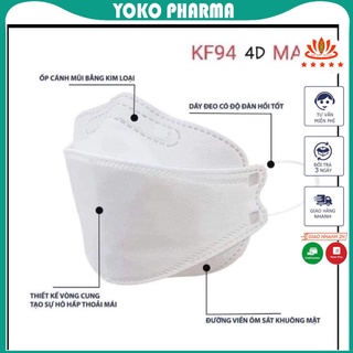 Khẩu trang 4 lớp giấy kháng khuẩn tiêu chuẩn Hàn quốc KF94.