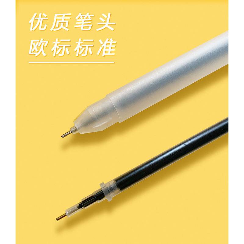 Bút Bi Mực Đen Ngòi 0.5mm Khô Nhanh In Họa Tiết