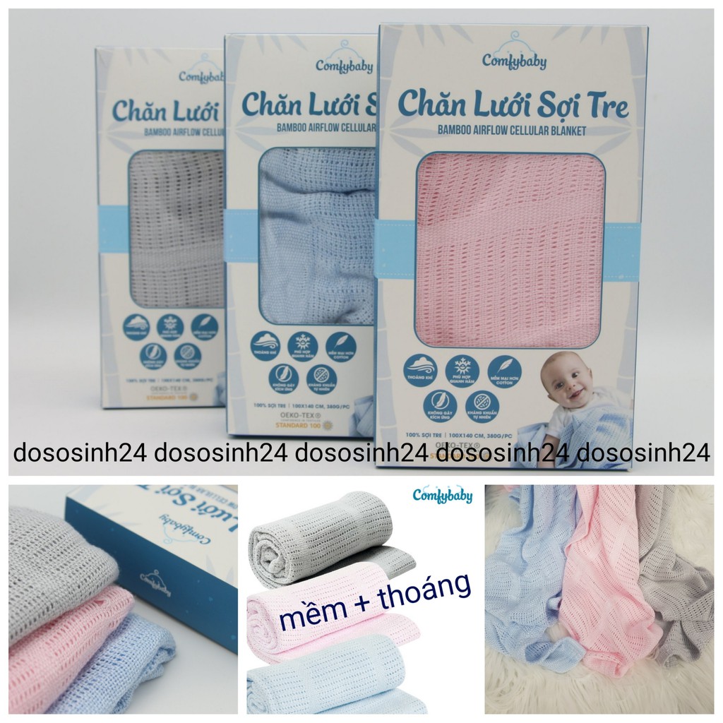 Comfy baby - Chăn lưới sợi tre CF0820