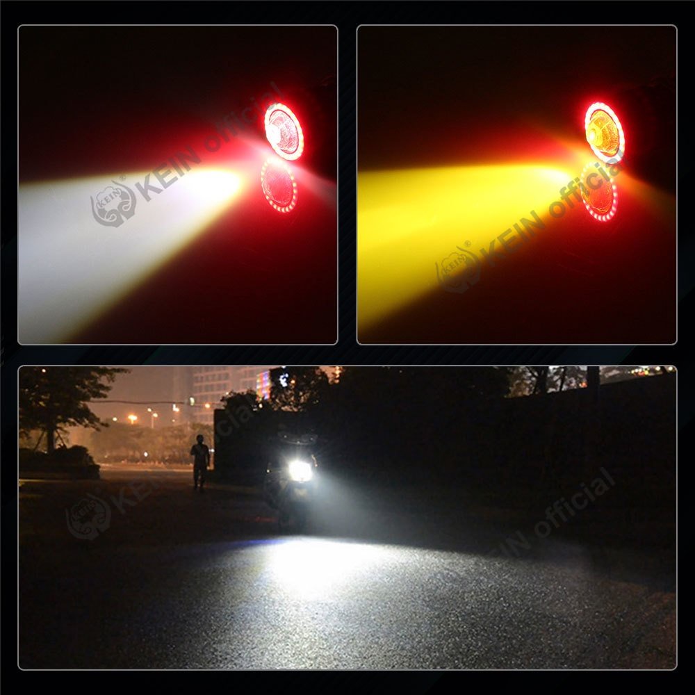 Đèn Pha LED H6 HS1 BA20D H4 Hai Màu Chuyên Dụng Cho Xe Máy Yamaha
