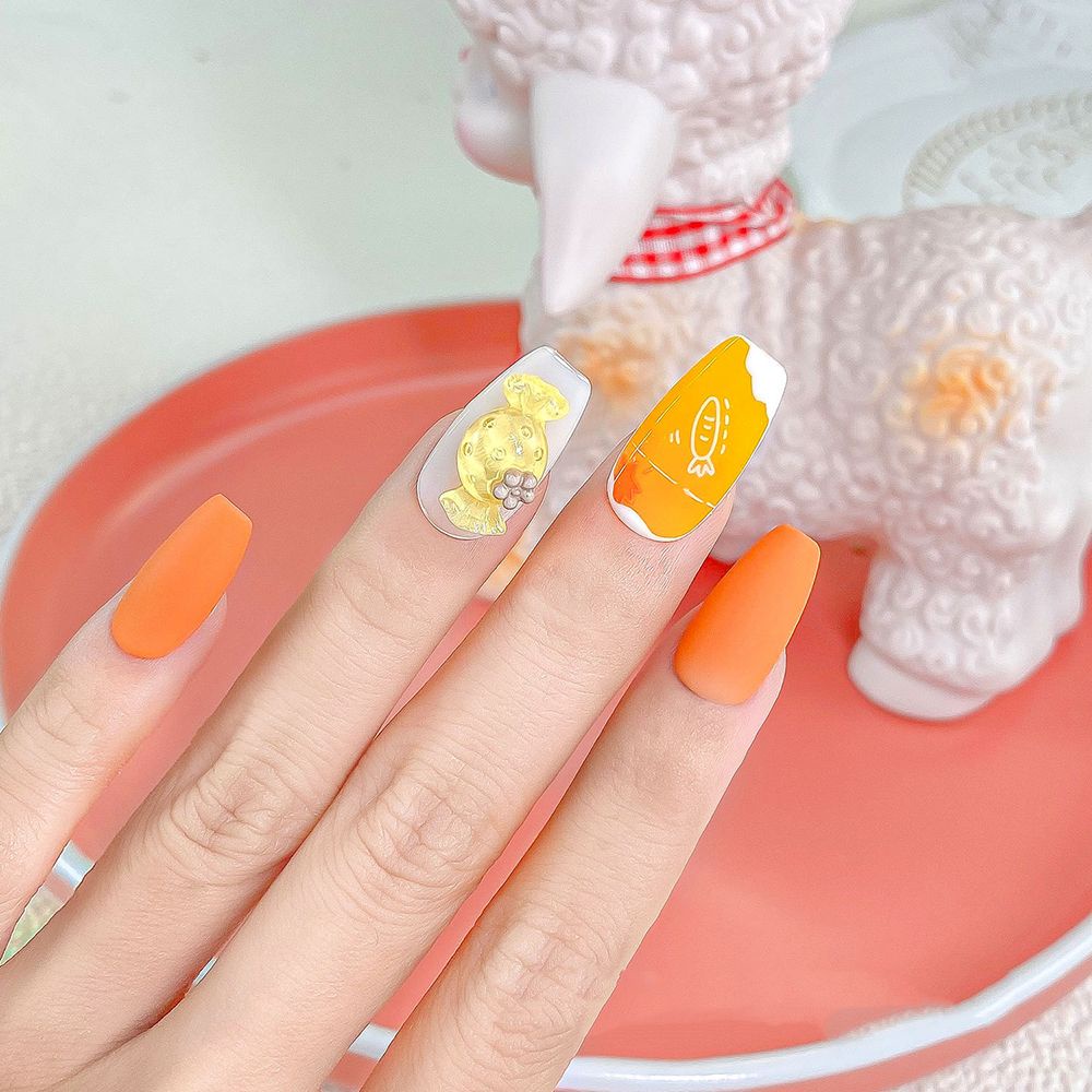 [Hàng mới về] Phụ Kiện Trang Trí Móng Tay Nghệ Thuật 3D Bằng Nhựa Resin Hình Kẹo Ngọt Dễ Thương