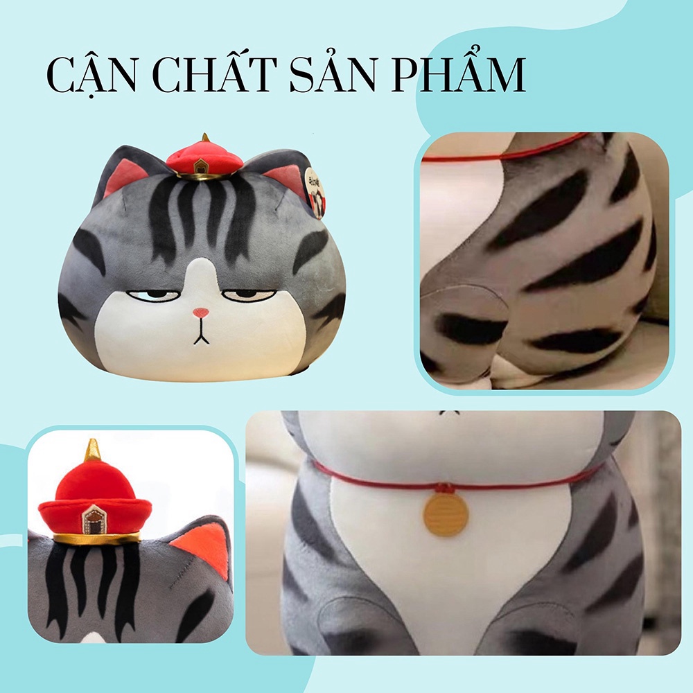Gấu Bông Sunzin Hình Mèo Hoàng Thượng, thú nhồi bông mèo thần tài Nhập Khẩu Cao Cấp