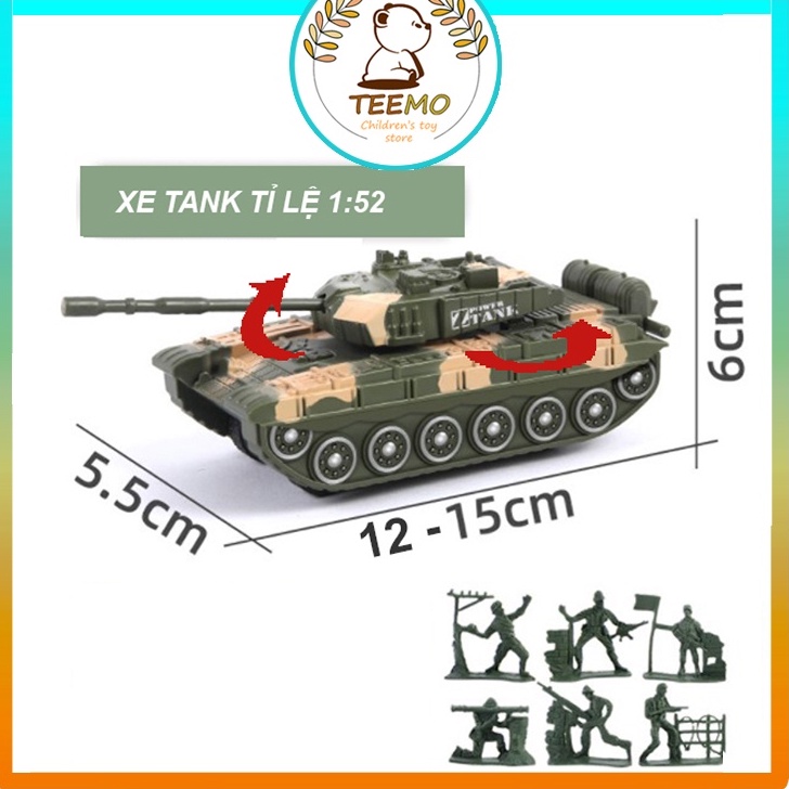 Xe đồ chơi cho bé trai 2 tuổi mô hình xe tăng máy bay quân đội TEEMO XE-02