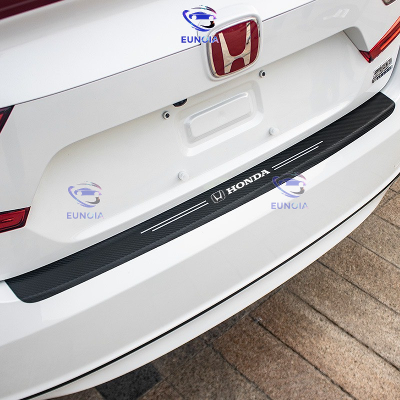 Sét 5 miếng dán bậc cửa HONDA có vân carbon dán full keo chống trầy tốt - phụ kiện đồ chơi ô tô xe hơi EUNOIA