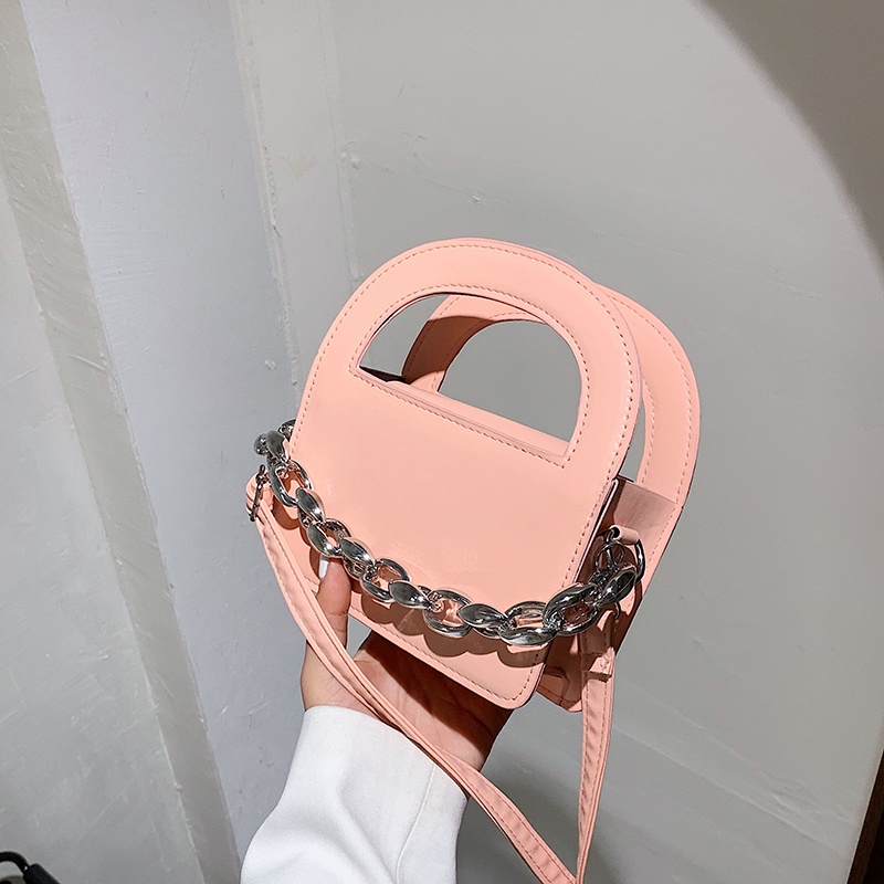 Túi đeo vai IELGY dáng vuông nhỏ phối xích thiết kế thời trang cao cấp cho nữ