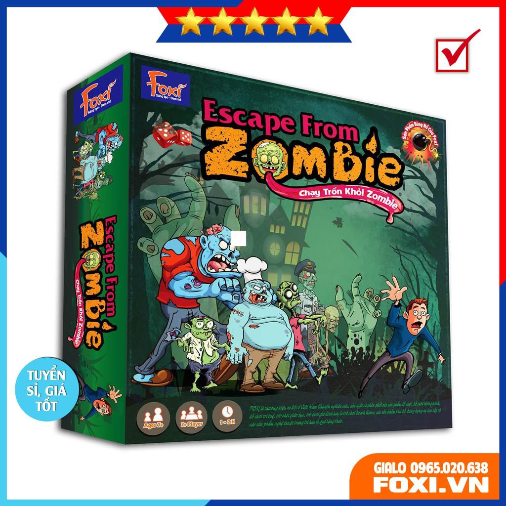 Board game-Escape From Zombie-đi tìm kho báu Foxi-trò chơi hay-gây cấn-hồi hộp và siêu trí tuệ