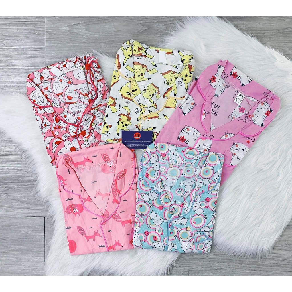 Bộ pijama nữ mặc nhà thô kate cộc đùi | BigBuy360 - bigbuy360.vn