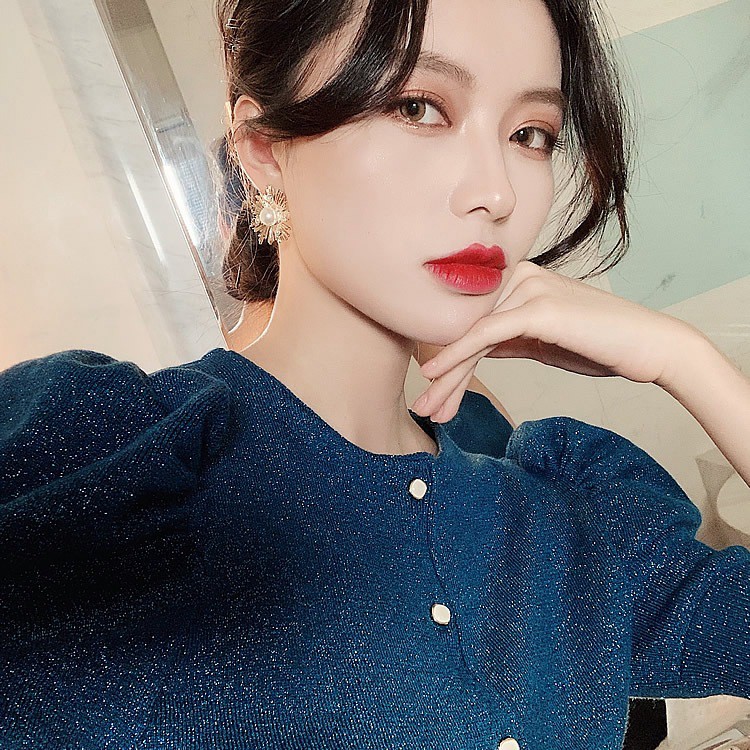 Bông Tai Mạ Vàng Đính Ngọc Trai Nhân Tạo Thanh Lịch