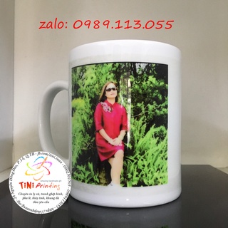 In hình trên ly sứ minh long
