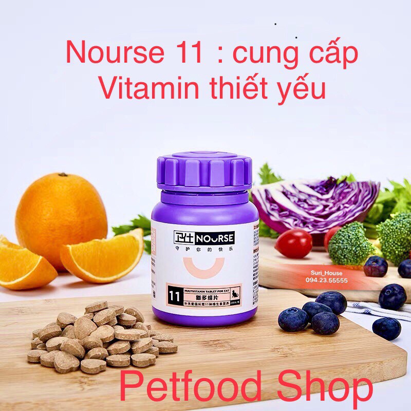 Viên Vitamin tổng hợp các loại cho mèo NOURSE