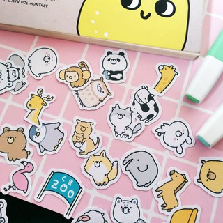 Bộ sticker 39 hình Sở thú - LLD026/LLD027 (Ảnh thật shop tự chụp)