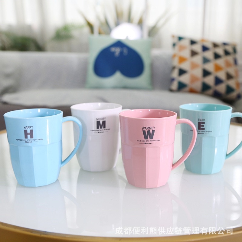 Cốc nhựa chịu nhiệt cao cấp có quai Hàn quốc  0738