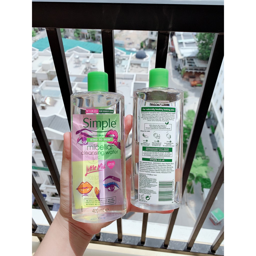 (Combo 3 món Simple ) Sữa rửa mặt gel + Nước hoa hồng + Nước tẩy trang