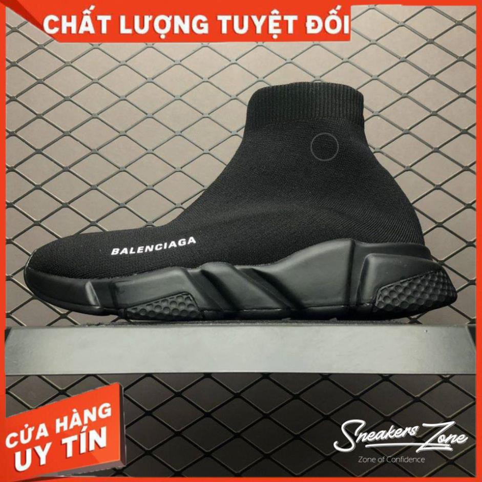 (FREE SHIP + HỘP + QUÀ) Giày thể thao SPEED TRAINER full black 2019 Đen full cổ chun siêu đẹp cho nam và nữ SALE 20% "