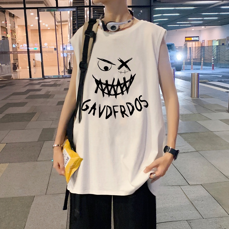 Áo Thun Thể Thao Sát Nách Dáng Rộng Không Đường May Phong Cách Hàn Quốc Cho Nam Size M-3XL