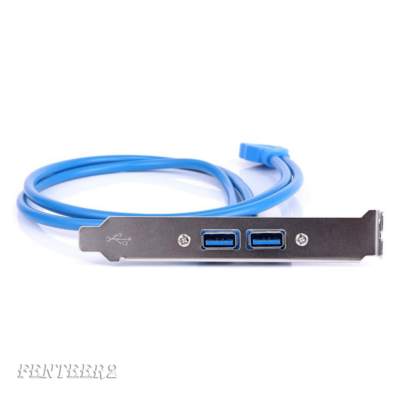 (Fenteer2 3c) Dual 2 Ports Usb 3.0 Back Panel To 20pin Header Cable With Bracket | WebRaoVat - webraovat.net.vn