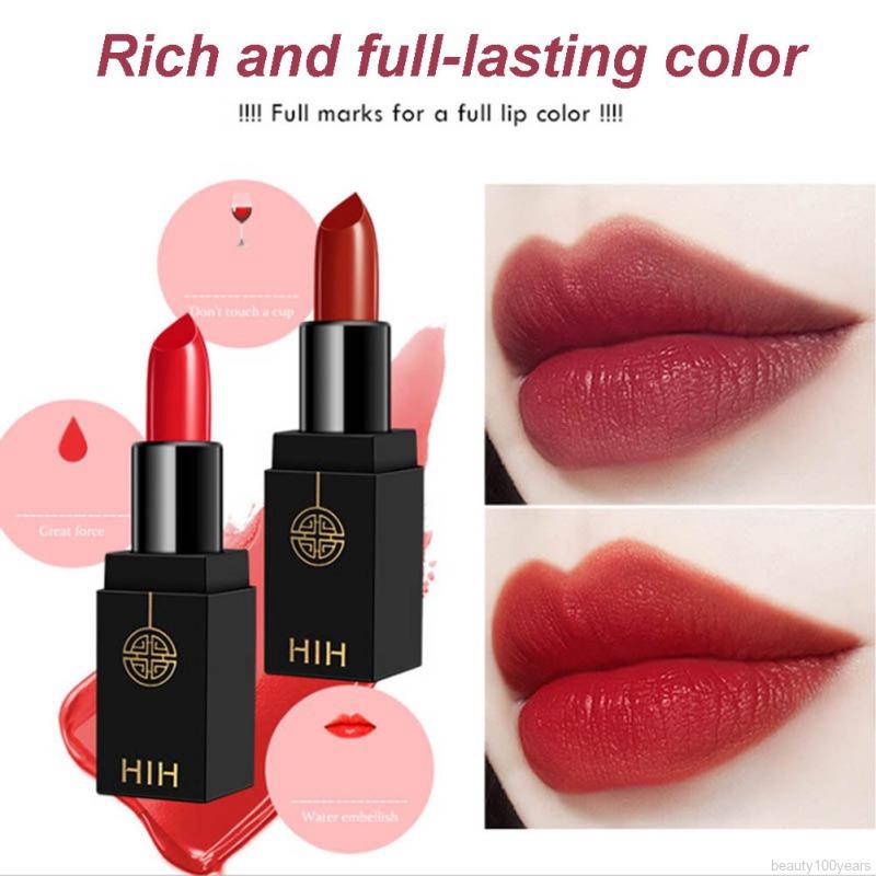 [Hàng mới về] Son lì dễ tạo màu lâu trôi kháng nước chống dính cốc thiết kế vỏ màu đen thời trang | BigBuy360 - bigbuy360.vn