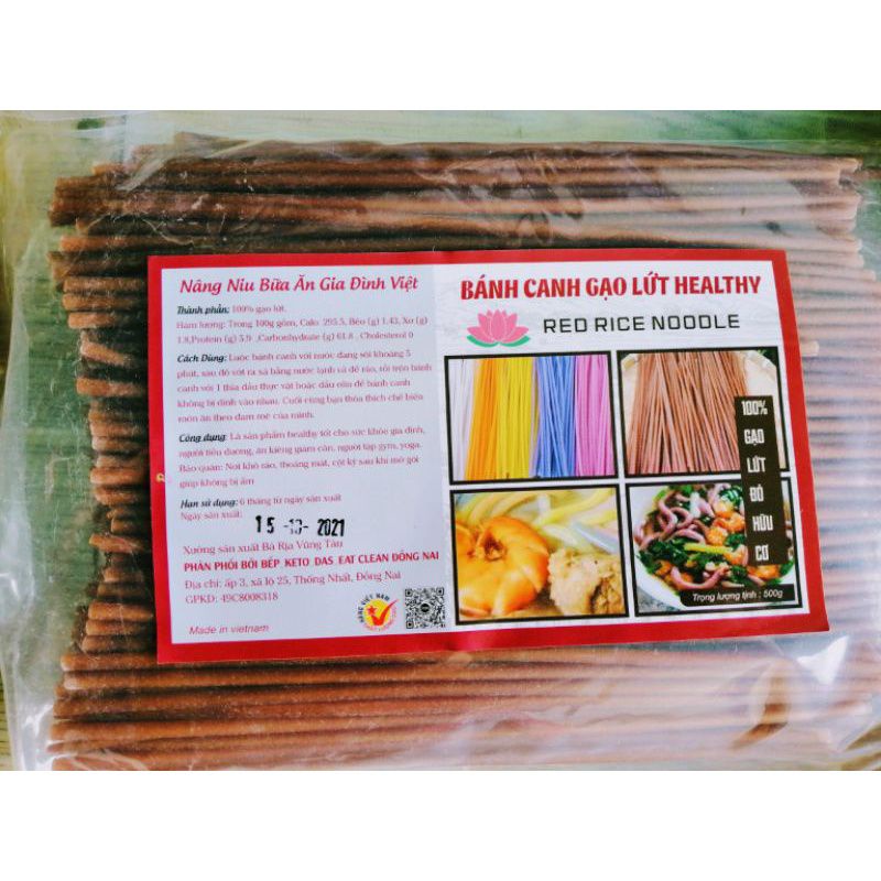 1kg bánh canh lứt đỏ, bánh canh ngũ sắc healthy giảm cân eatclean