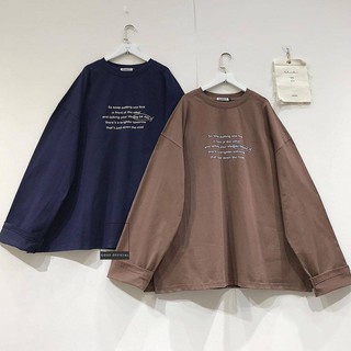 Áo Phông Dài Tay Nữ Kiểu Dáng Basic Áo Thun Form Rộng  DAYBEDAY Thoải Mái Dễ Phối Đồ Chất Liệu Cotton Thấm Hút 1793
