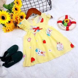 Váy lanh lụa bé gái