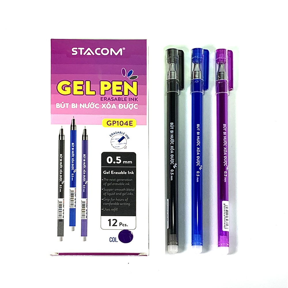 Bút bi gel xóa được đầu bi 0.5mm Stacom GP104E