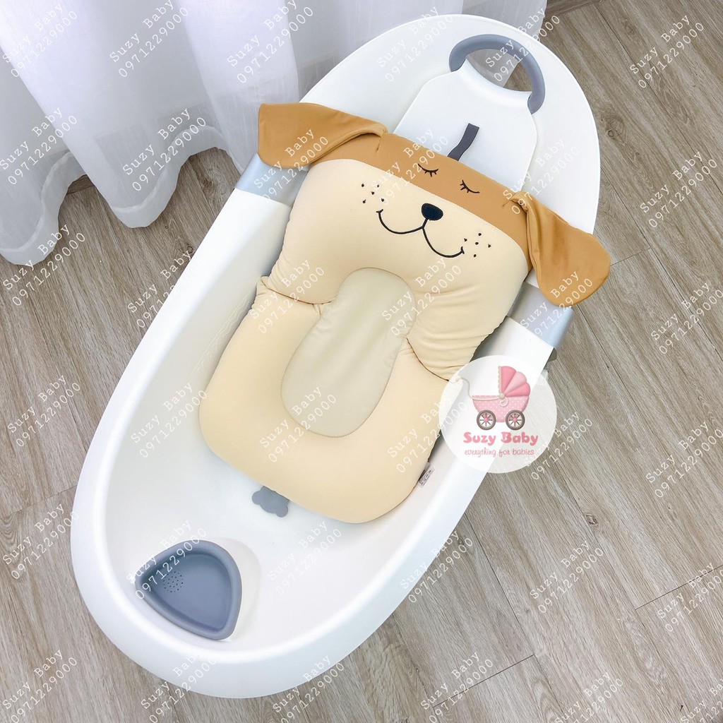 Lưới tắm cho bé phao nằm tắm cho trẻ sơ sinh xốp lưới vải chống trơn trượt đặt vào chậu tắm đỡ lưng