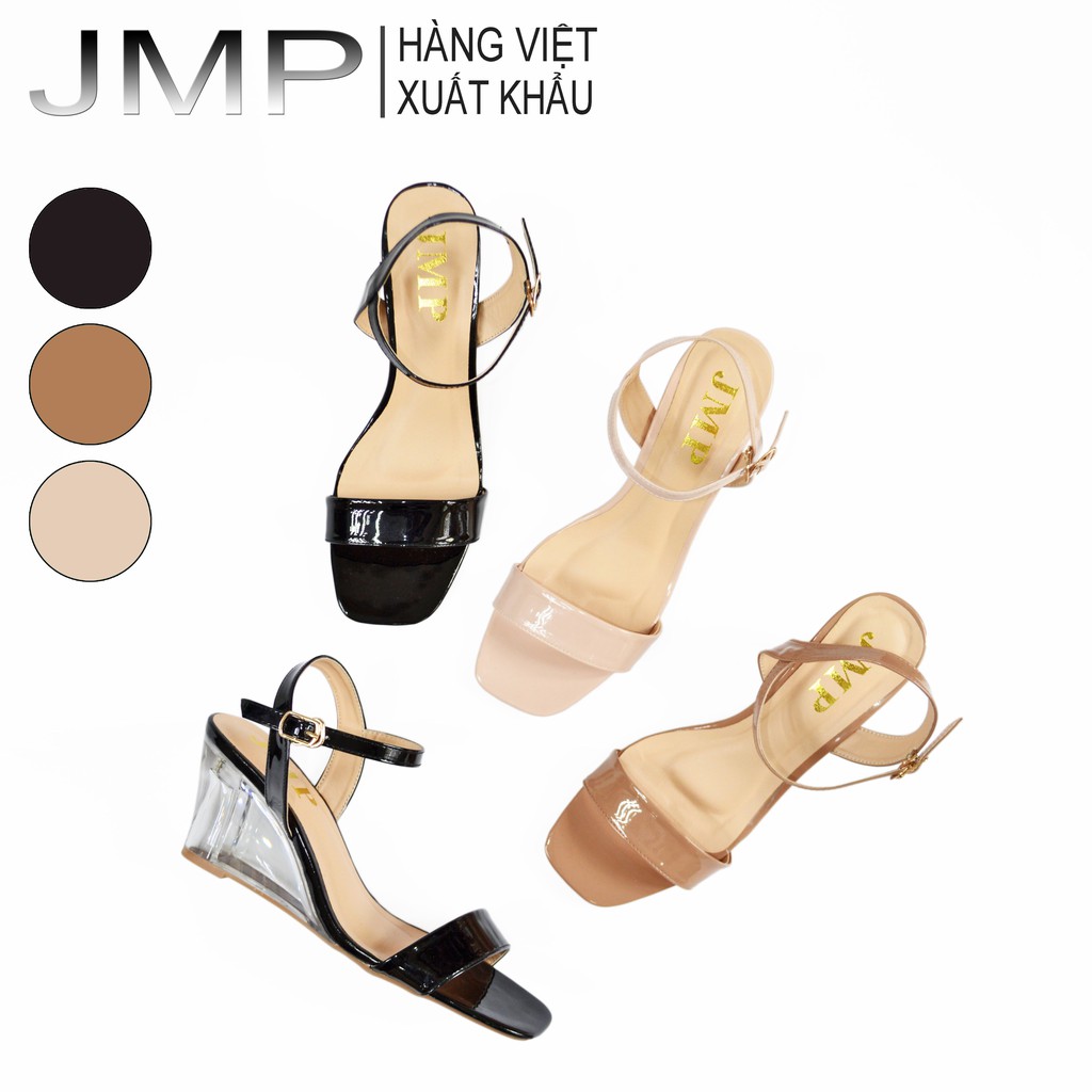 JMP - Giày Sandan Quai Ngang Đế mica cao 5cm - SD32