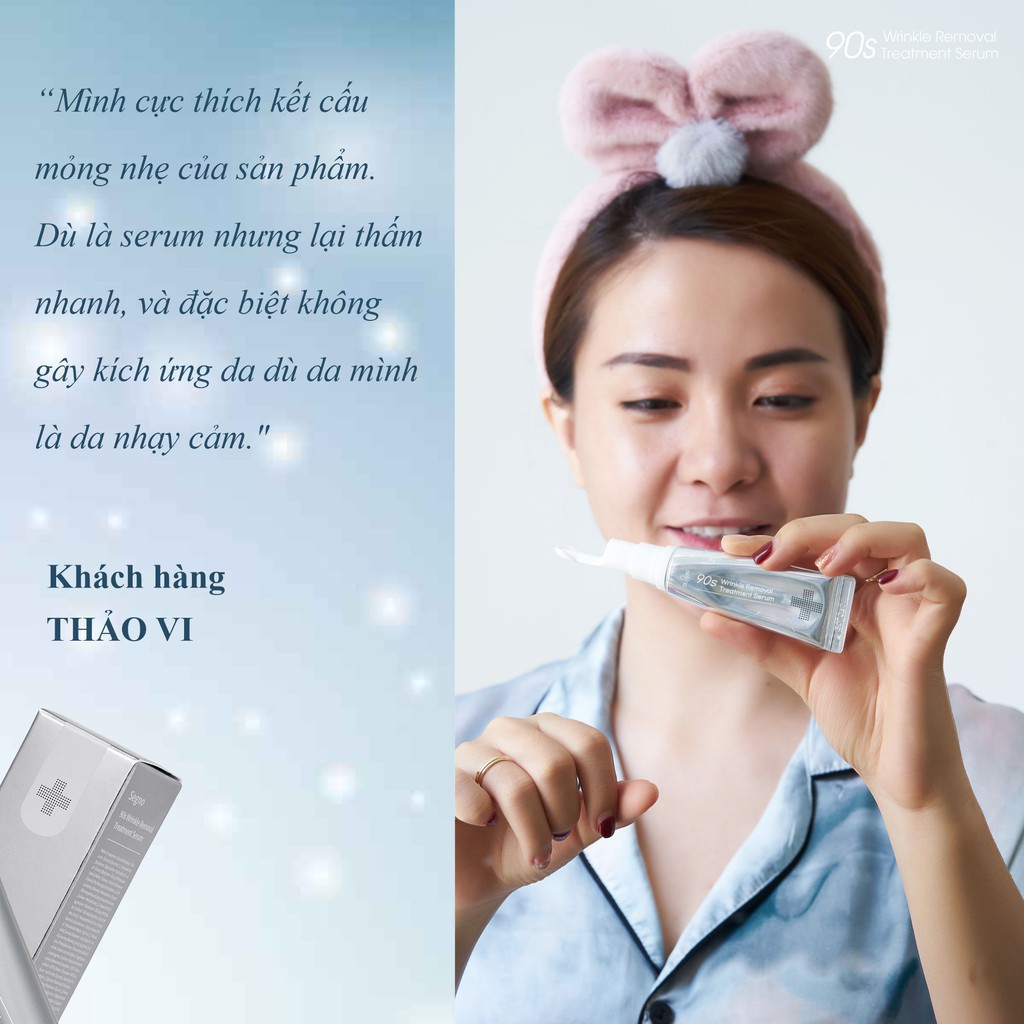 Serum xóa nhăn tức thời, tăng sinh collagen, căng bóng da 90S Wrinkle Removal Treatment Serum 15ml