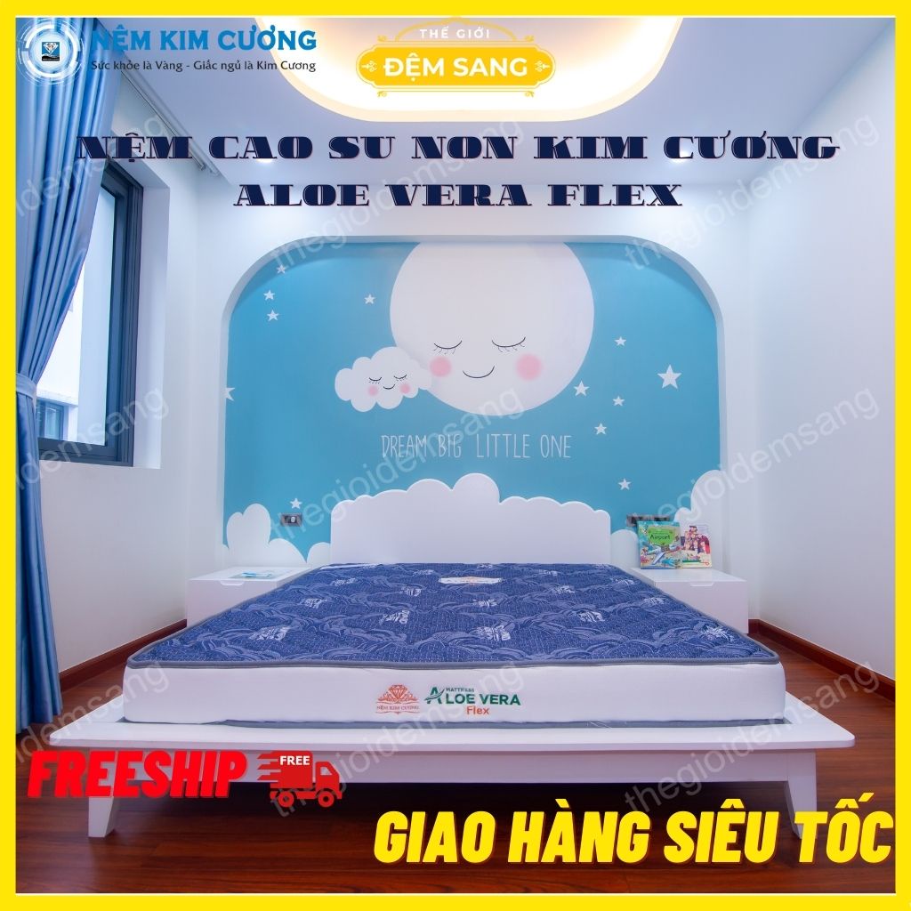 Nệm cao su non mix foam ALOE VERA FLEX chính hãng đệm Kim Cương giá rẻ và thoáng mát bốn mùa CS118