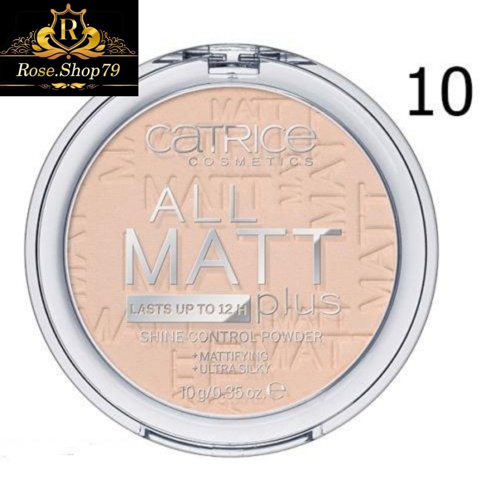 [Chính Hãng-Date Mới] Phấn phủ kiềm dầu hoàn hảo Catrice All Matt Plus Shine Control Powder 10g #010 Trasparent