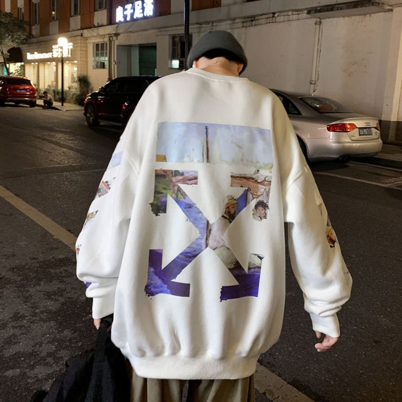 Áo Thun Nam Tay Dài Dáng Rộng Có In Hình Thời Trang Đa Phong Cách