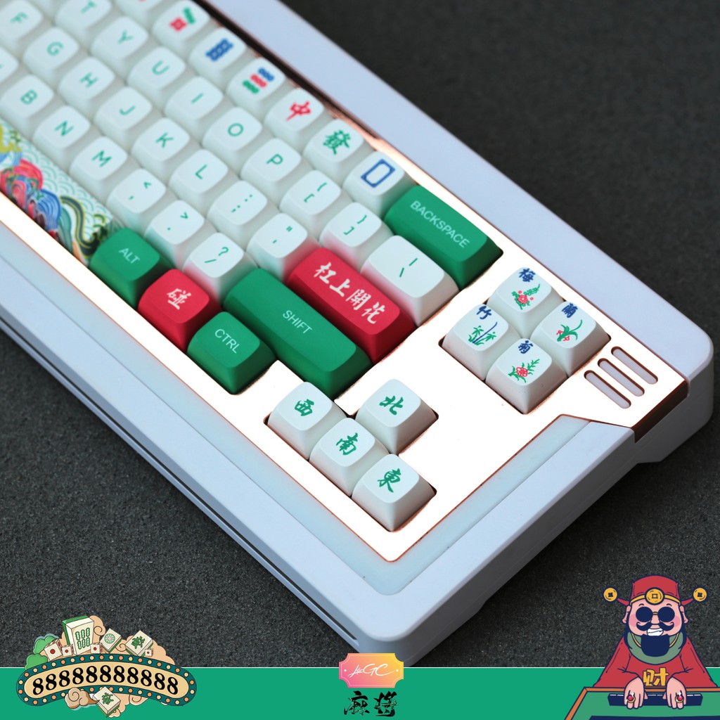 Keycap Thick PBT MAHJONG XDA 140 nút