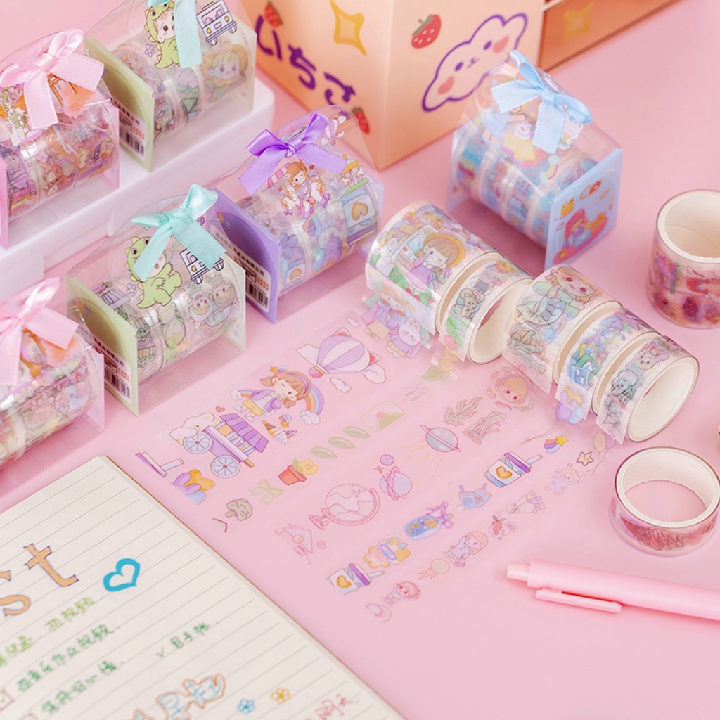 Hộp washi trong thắt nơ siêu xinh