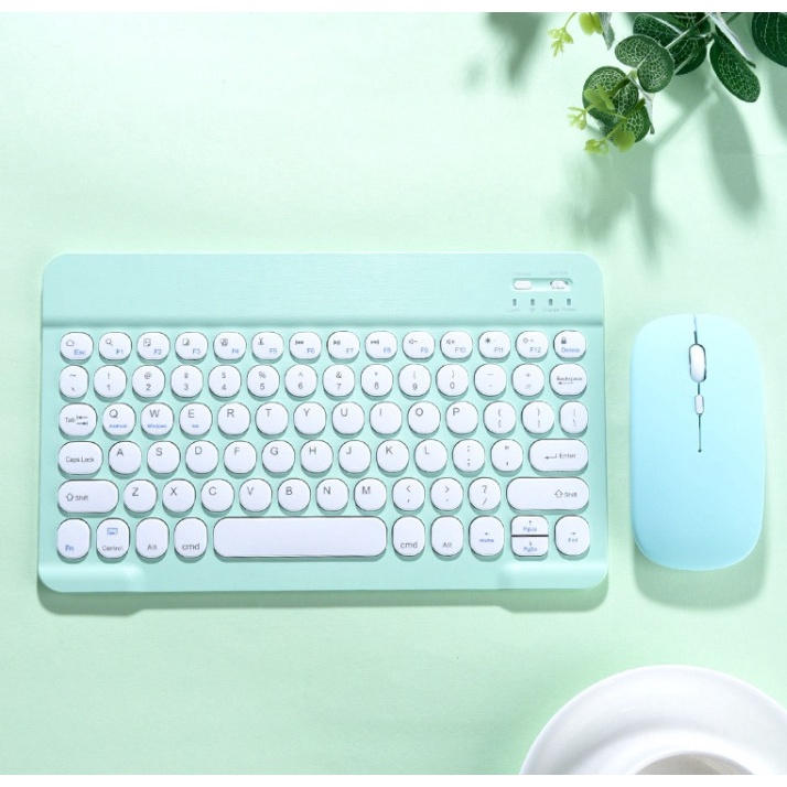 Bàn Phím Bluetooth và Chuột Bluetooth DITECH phím tròn Chất Lượng Cao Cho Máy Tính Bảng,bàn phím không dây - HATECH66