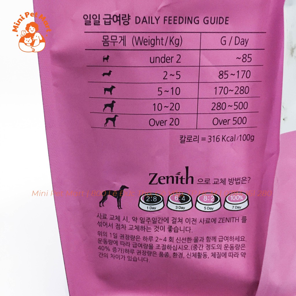 [1,2kg] Thức ăn hạt mềm cho chó con ZENITH 1,2kg - Vị thịt gà