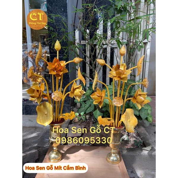 Hoa Sen Gỗ Cắm Bình