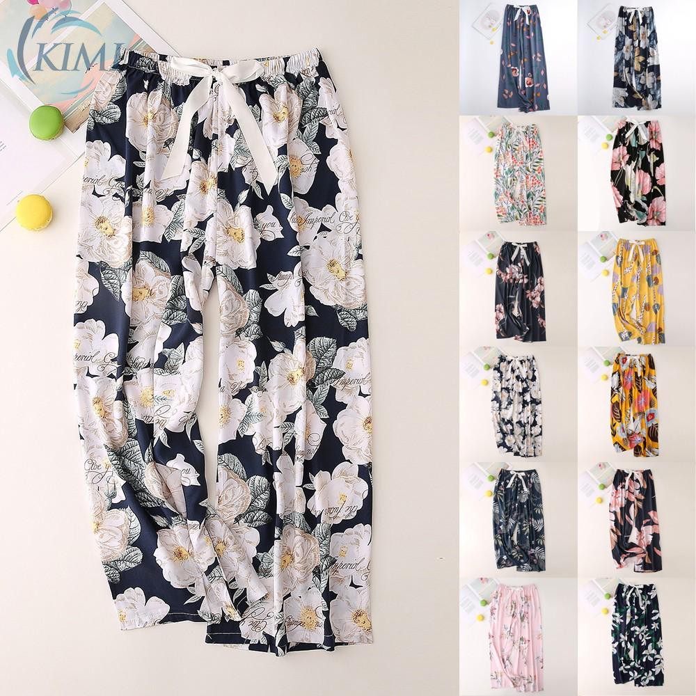 Quần Dài Ống Rộng Lưng Cao Hoạ Tiết Hoa Cho Nữ | BigBuy360 - bigbuy360.vn