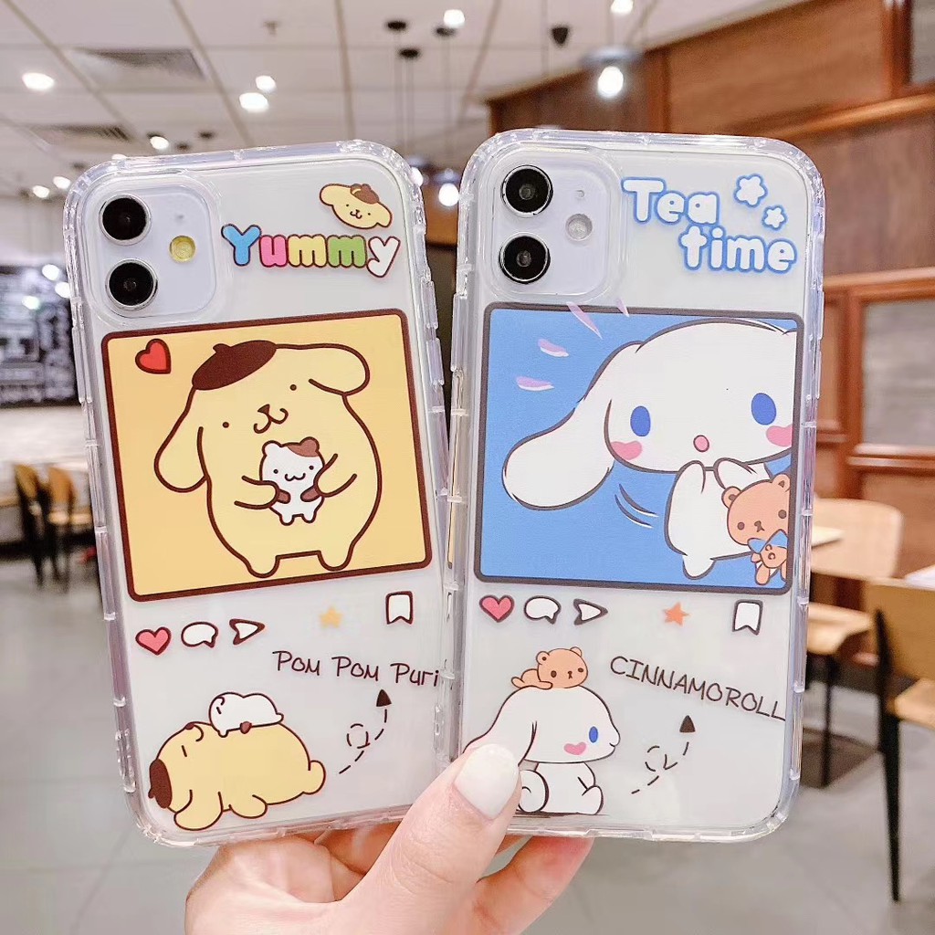 Ốp điện thoại mềm trong suốt họa tiết hoạt hình cún tai lớn 3D cho iPhone 11 11 Pro 11 Pro Max X XS XR XS Max 7 8 Plus | BigBuy360 - bigbuy360.vn