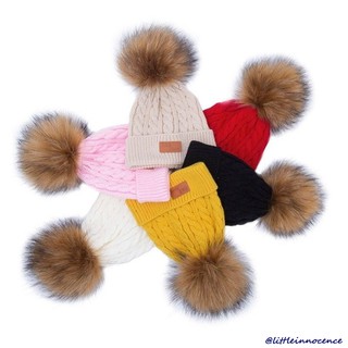 Enc-new Tập Đi Mùa Đông Ấm Áp Trẻ Em Bé Gái & Bé Trai Trẻ Sơ Sinh Móc Mũ Đan Beanie